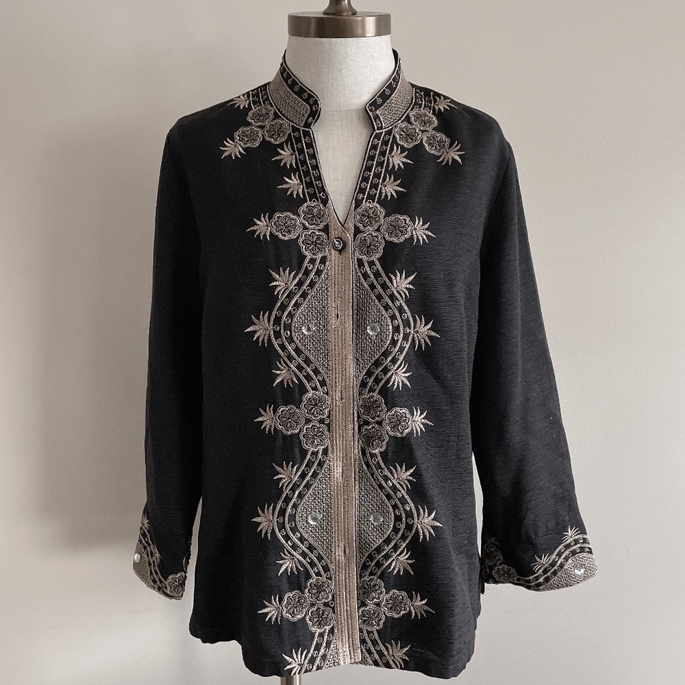 semi-formal embroidery top